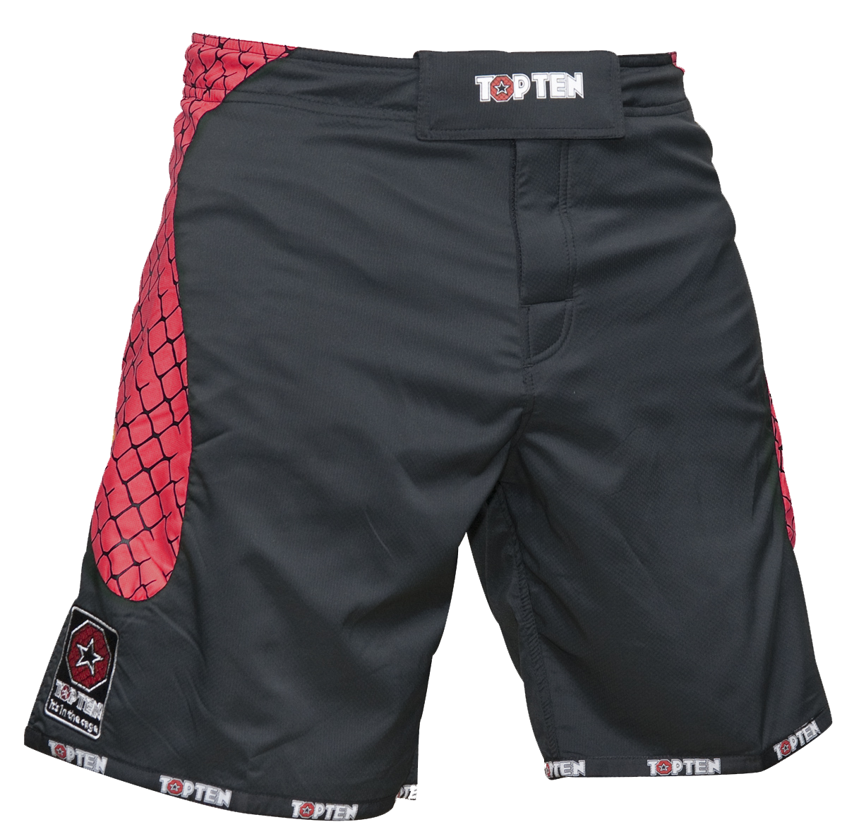 Shorts Negro Rojo TOPTEN MMA