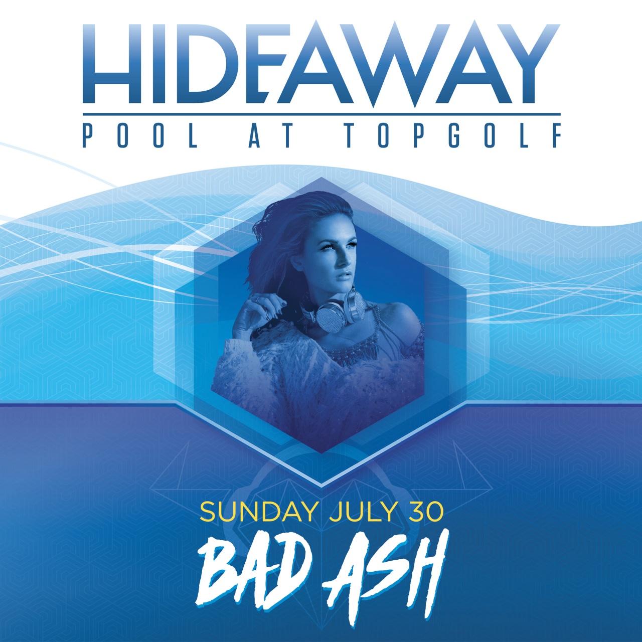 DJ Bad Ash topgolf las vegas pool