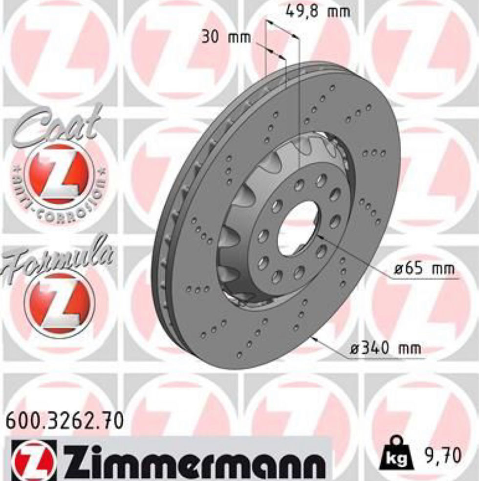 Miniature : KIT FREINS AVANT YBT PERFORMANCE GOLF GTI/SEAT CUPRA/AUDI 340 345MM