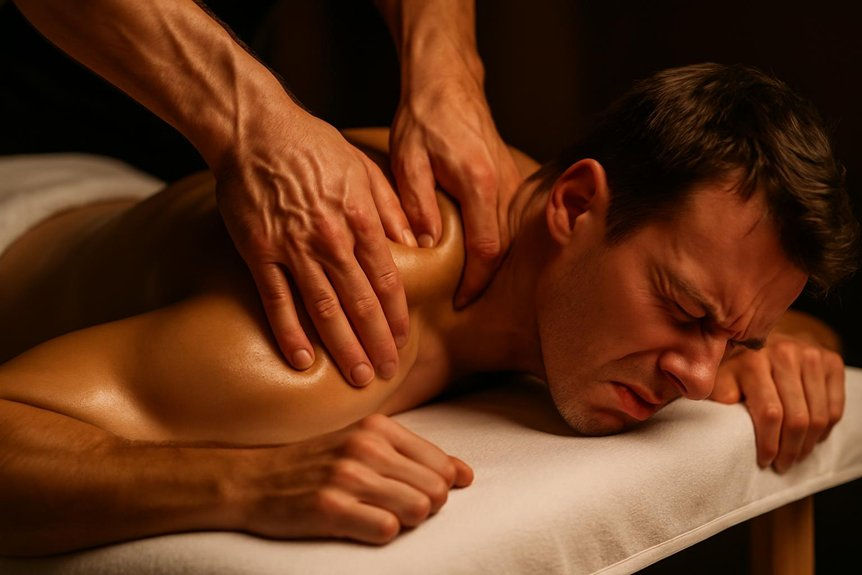 Good pain versus bad pain: know the difference! 🌟 Real therapeutic work should always stay in the "feels good" zone. When a therapist hits the right knot, your body naturally wants to lean into it and breathe through it. If it ever feels sharp or painful for too long, your muscles will just fight back and lock up. Communication is everything on this table!
