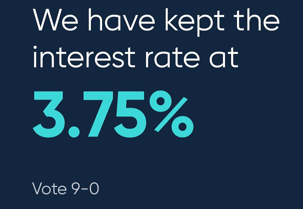 NEWS: BOE HOLDS BENCHMARK RATE AT 3.75%
