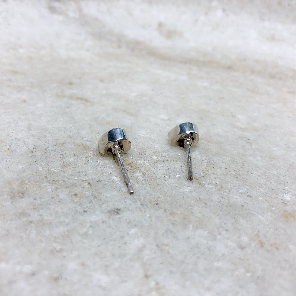 Thumbnail: Amethyst teardrops silver stud earrings