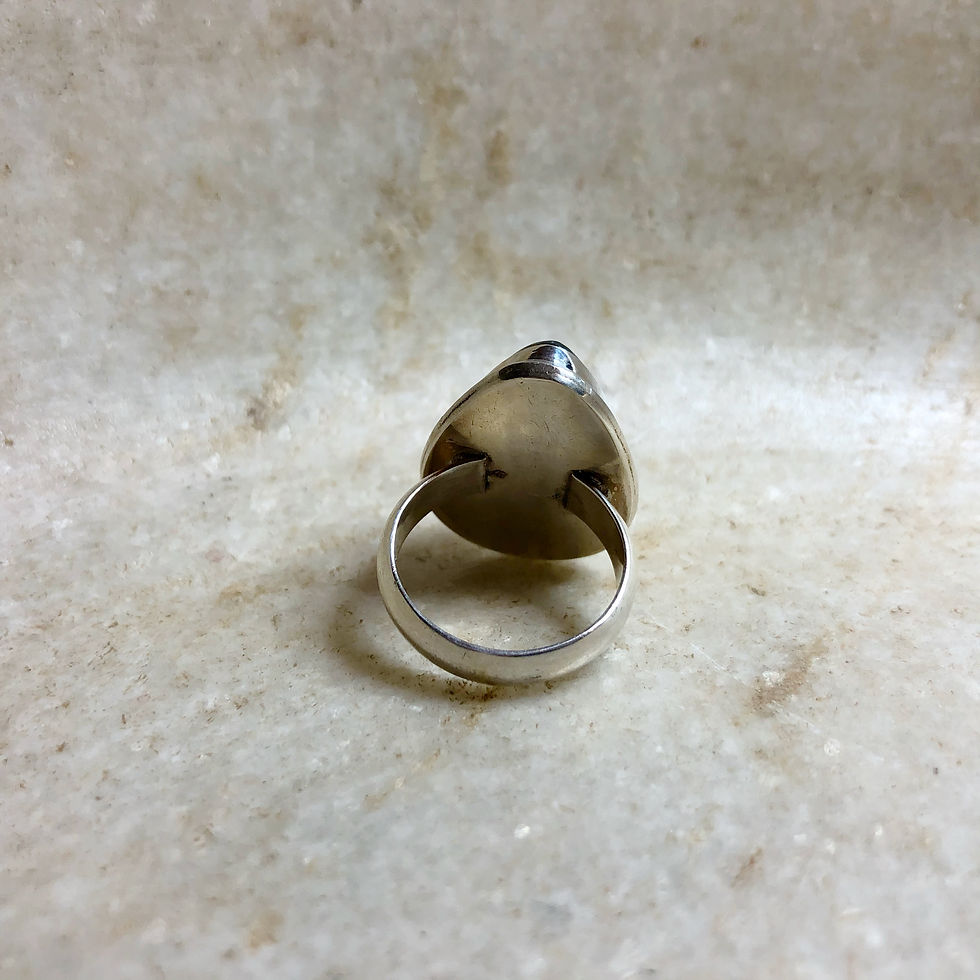 Thumbnail: Labradorite teardrop silver ring