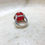 Thumbnail: Round carnelian silver ring