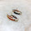 Thumbnail: Amber flames silver stud earrings
