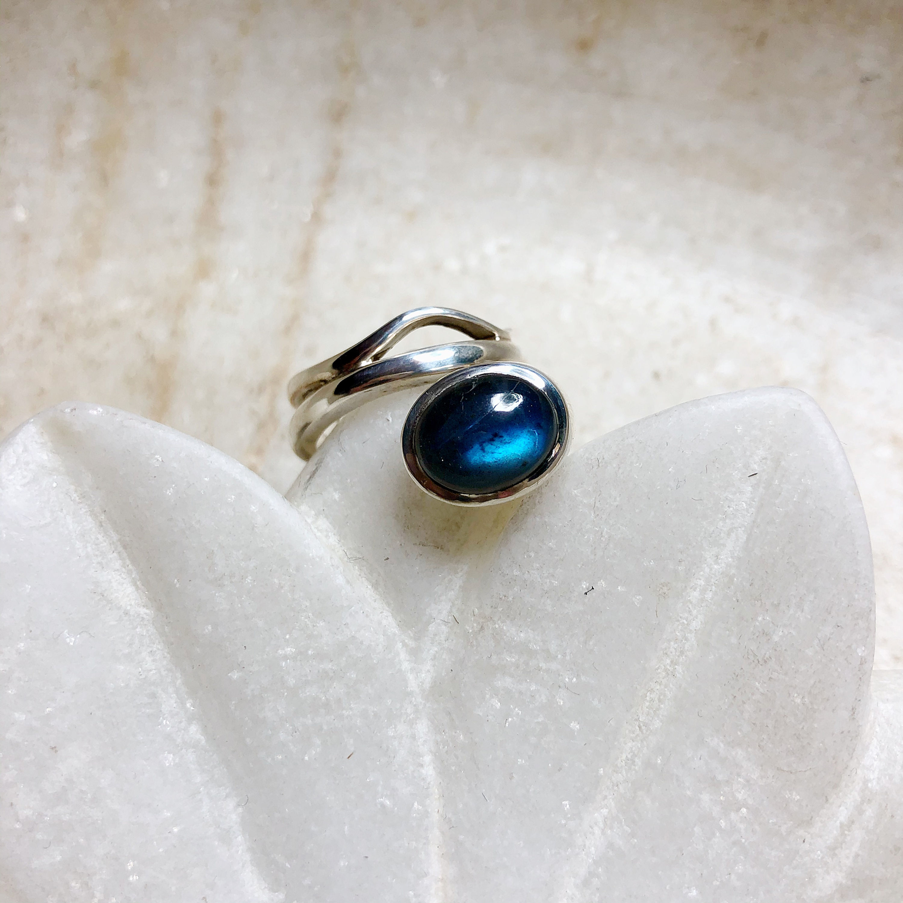 Labradorite silver ring