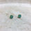 Thumbnail: Raw chalcedony gold stud earrings