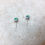 Thumbnail: Malachite silver stud earrings