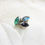 Thumbnail: Multi stone leaves silver ring