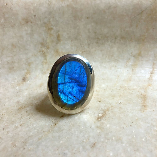 Labradorite silver ring