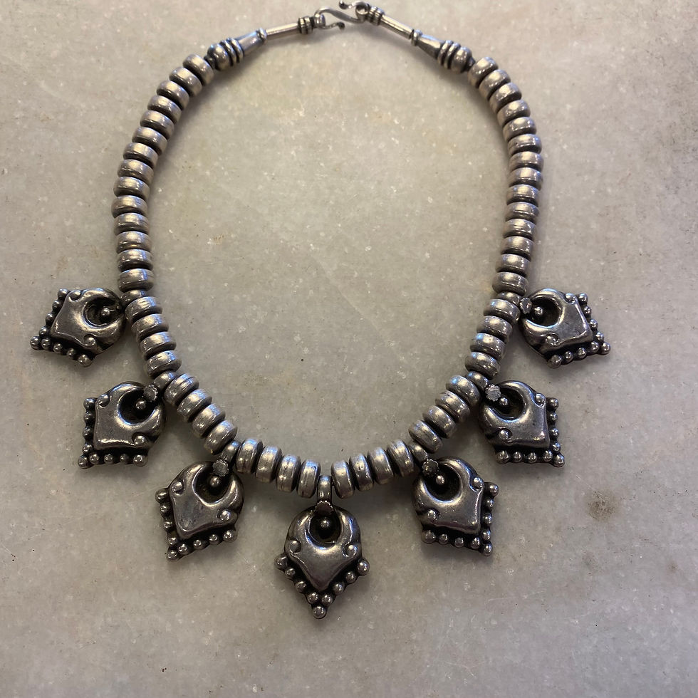Silver tribal necklace