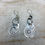 Thumbnail: Entwined circles silver earrings