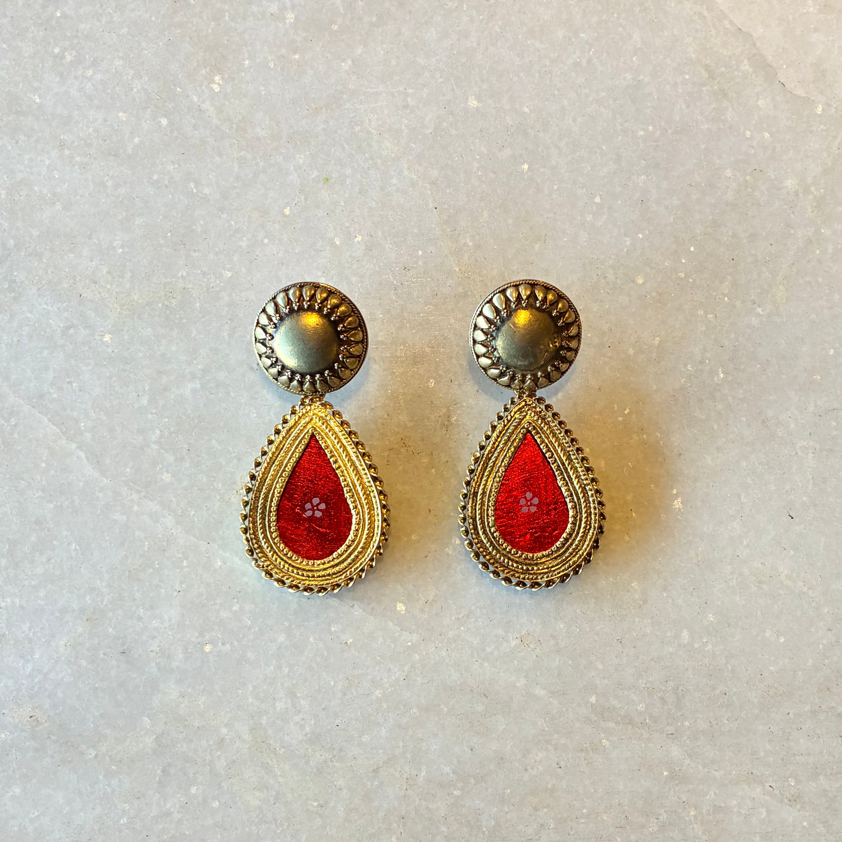 Rajasthani gold earrings