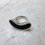 Thumbnail: Black onyx horseshoe silver ring