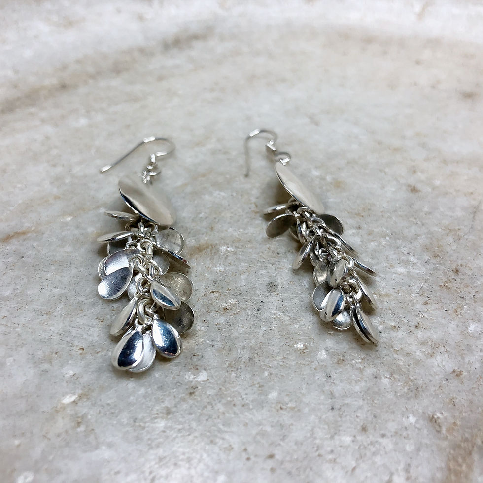 Thumbnail: Hanging fruit silver earrings
