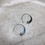 Thumbnail: Open hoop with ball silver earrings