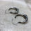 Thumbnail: Large Nepali traditional silver hoop earrings
