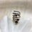 Thumbnail: Triple garnet silver ring