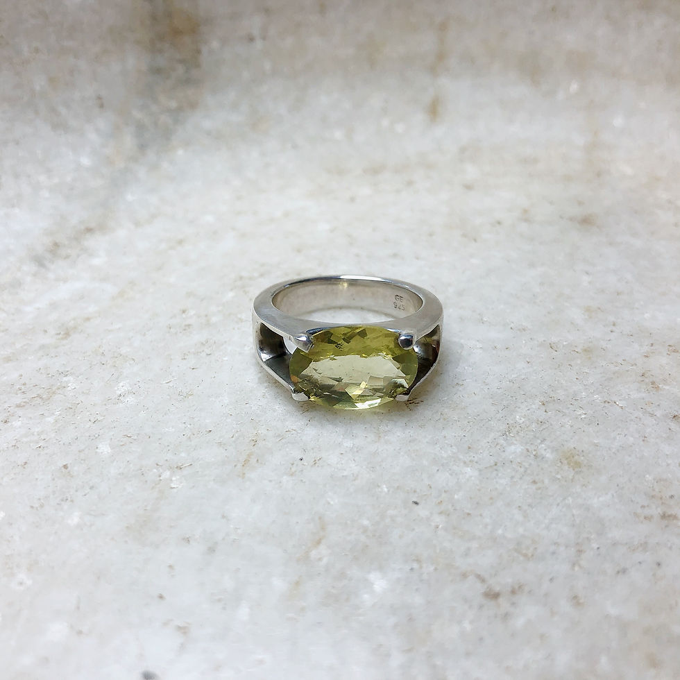 Thumbnail: Fancy citrine silver ring