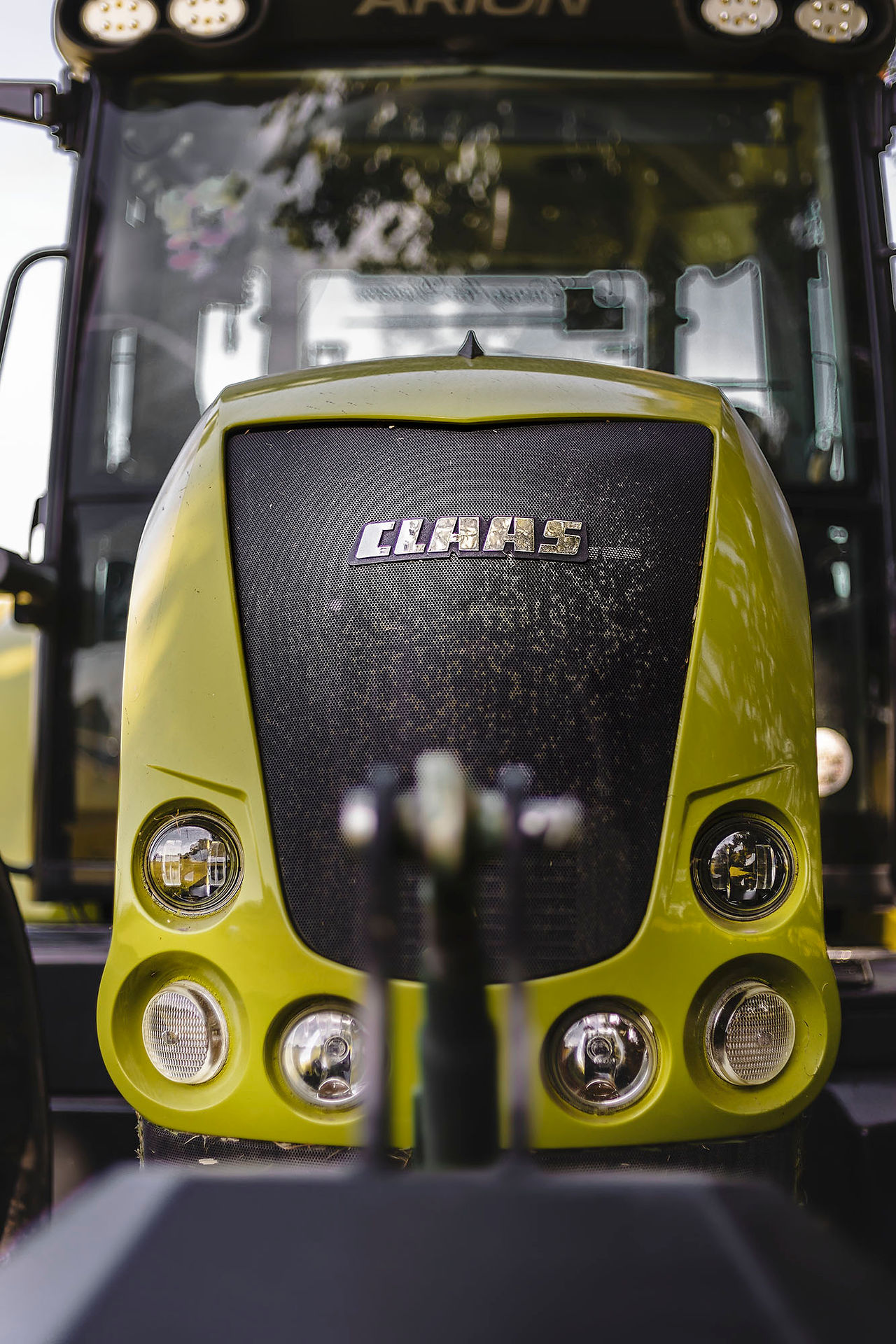 class tractor on a contracting job in cheshire