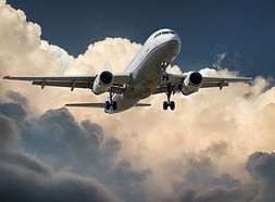 Plane over clouds