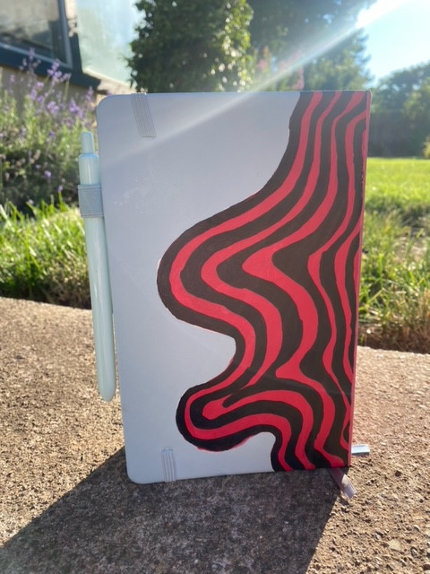 Thumbnail: red candle handpainted journal