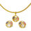 Thumbnail: Gold Plated Necklace Earrings Set