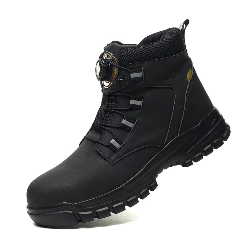 Thumbnail: Waterproof Safety Boots Men Indestructible Steel Toe Work Boots Anti-smash Stab-