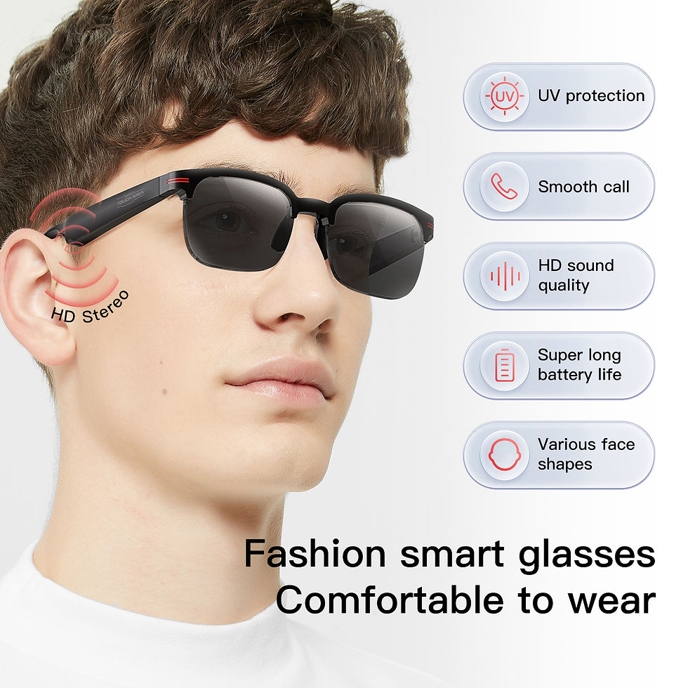 EIGIIS Smart Glasses Bluetooth Music Playback