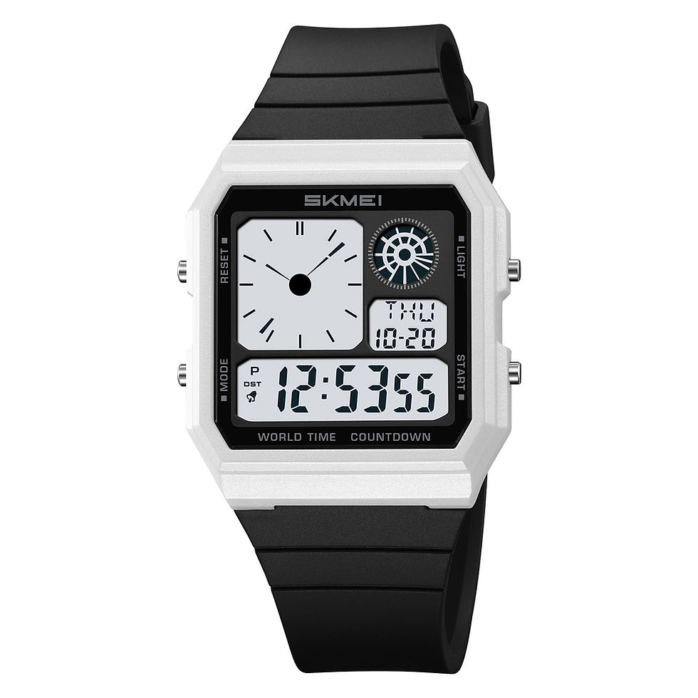 Thumbnail: SKMEI World Time Digital Electronic Watch For Men Women Waterproof Outdoor Sport