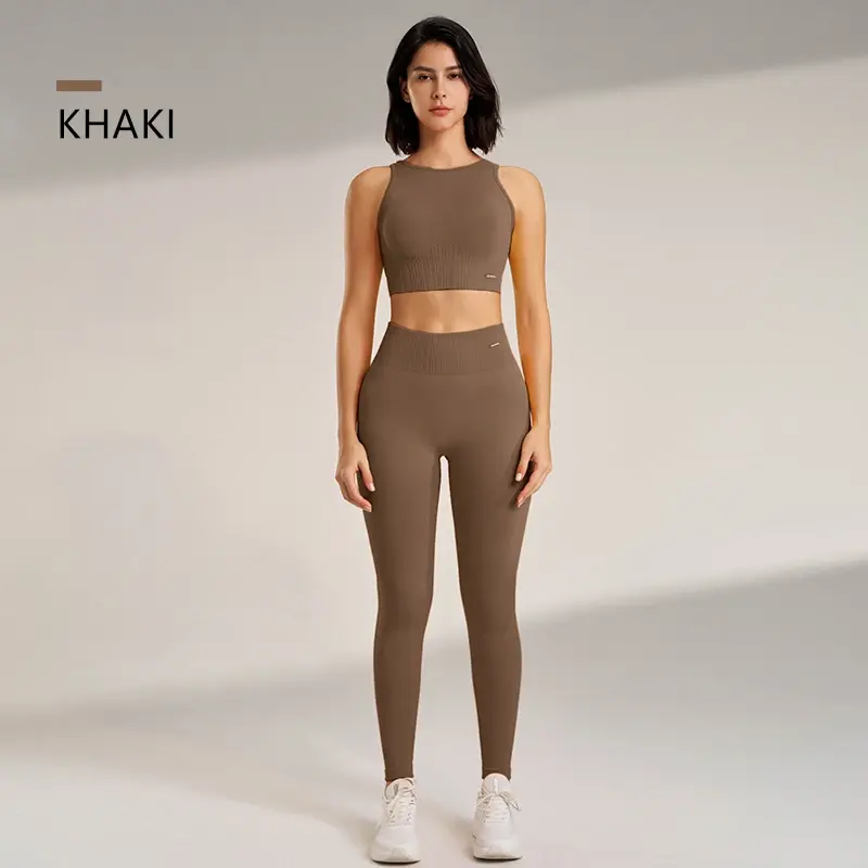 Thumbnail: Yoga Clothing Set Women's High Waisted Leggings and Top Two Piece