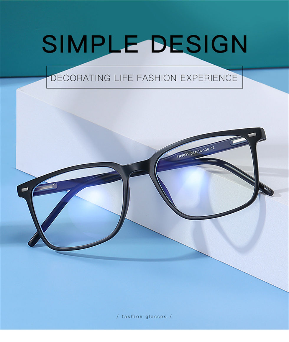 Thumbnail: 2025 Trending Blue Light Blocking Men's Glasses Gaming TR90 Matte Black Anti Ray