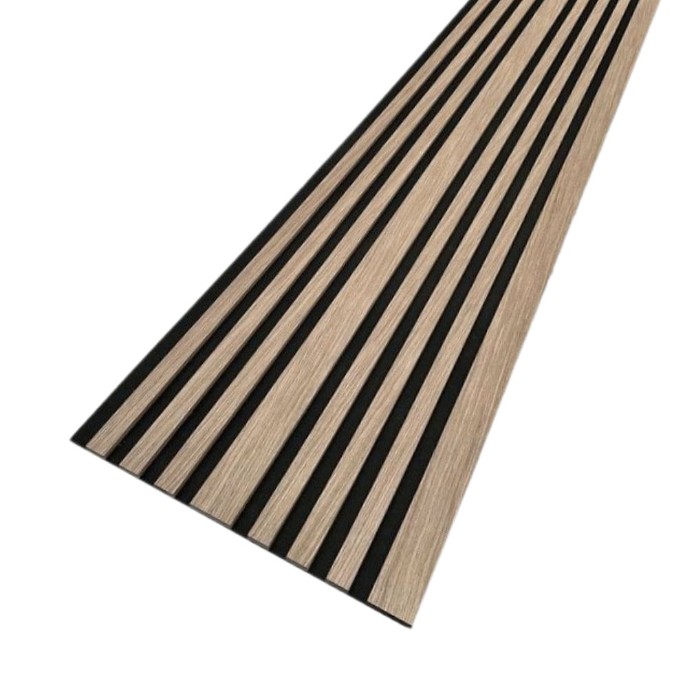 Akusztikus falpanel Vancouver 3 keskeny és 1 széles lamellával dió színben