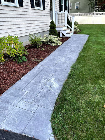 Stamped Concrete Walkway Attleboro MA