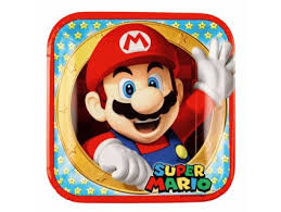 PIATTO PIANO SUPER MARIO 8 PZ