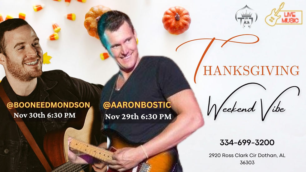 Thanksgiving Weekend Live Music at Taj