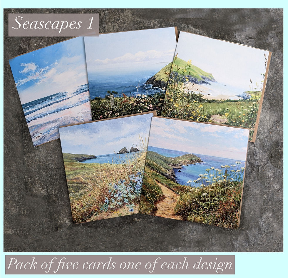 Pack of five art cards - Seascape 1 Collection