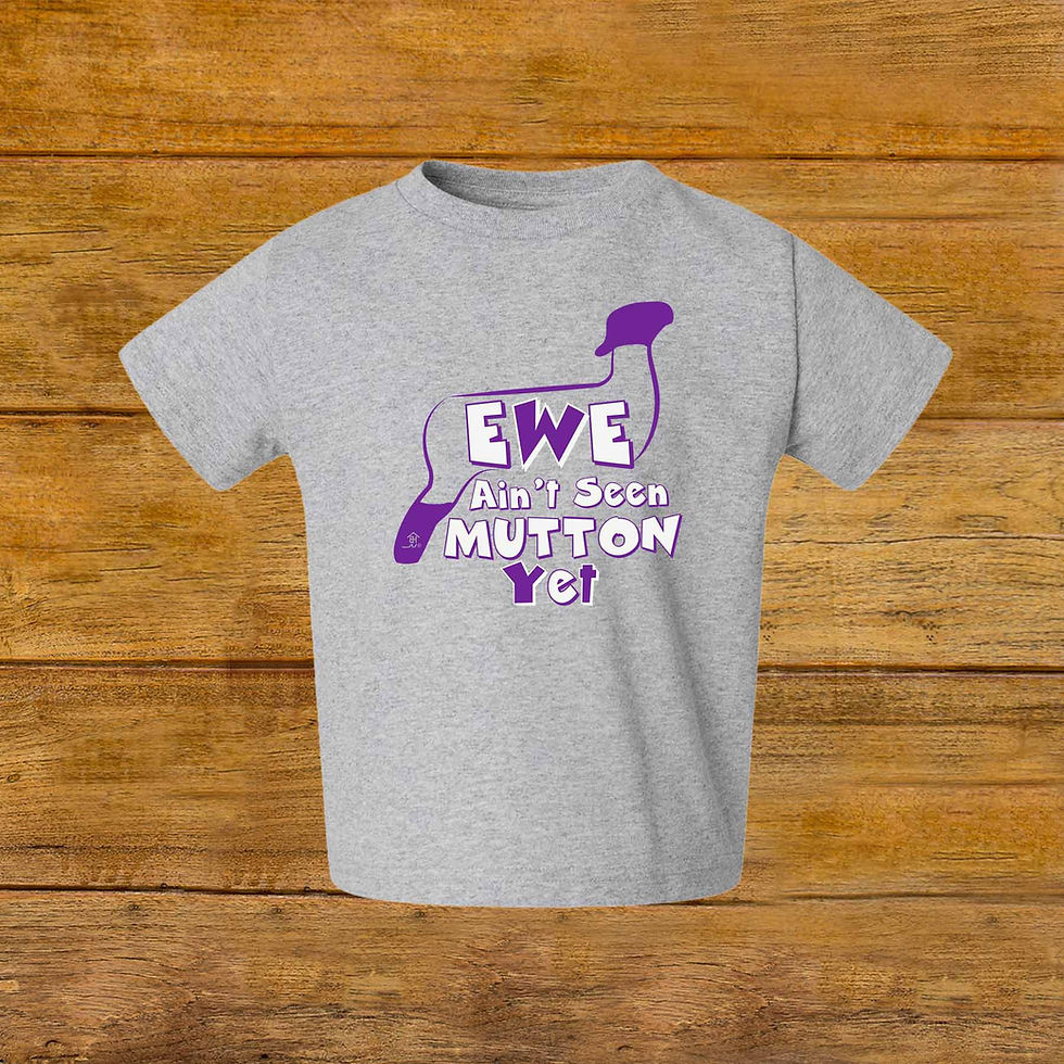 Thumbnail: Toddler T-Shirt | Livestock Show Lamb | Purple Graphic | Heather | An Original Design by Boot House Mercantile