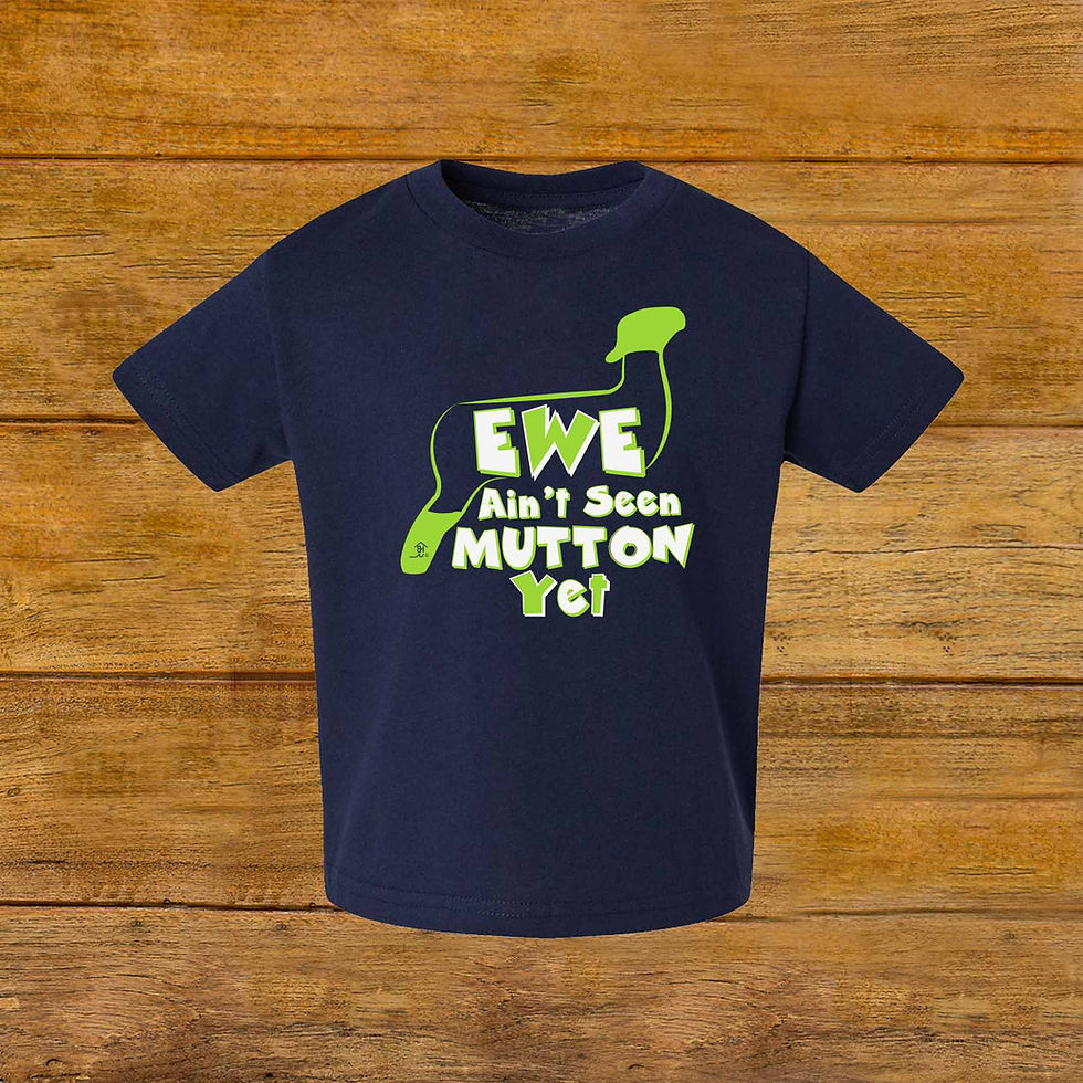 Thumbnail: Toddler T-Shirt | Livestock Show Lamb | Apple Green Graphic | Navy | An Original Design by Boot House Mercantile
