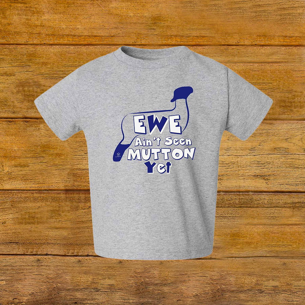 Thumbnail: Toddler T-Shirt | Livestock Show Lamb | Dark Blue Graphic | Heather | An Original Design by Boot House Mercantile