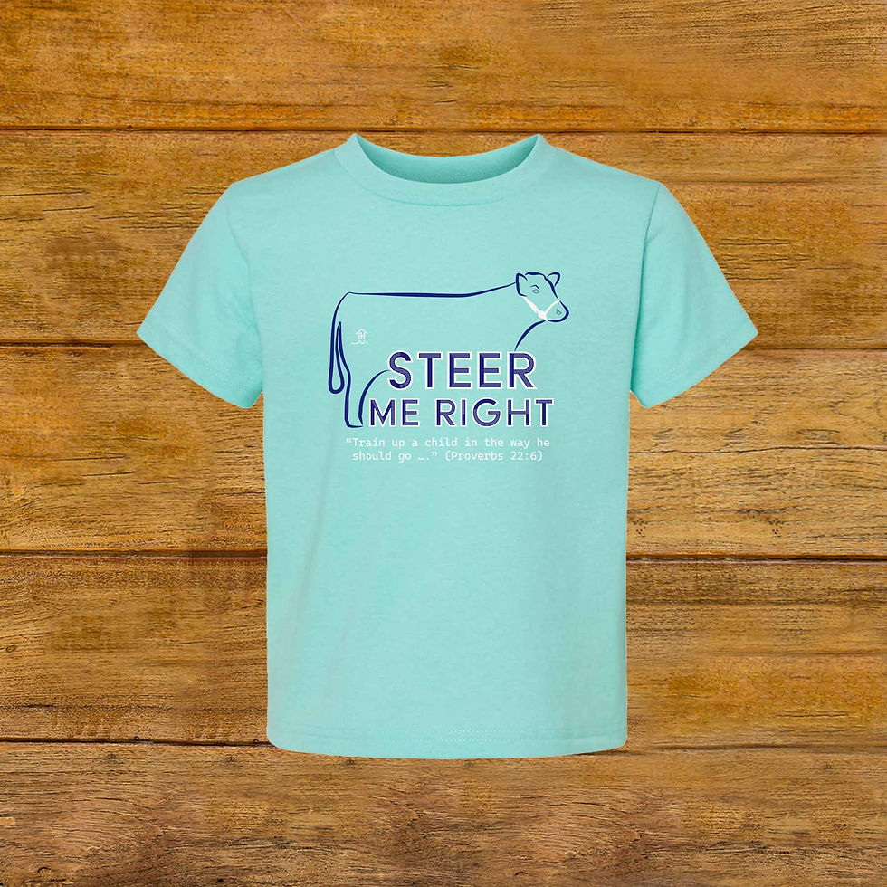 Toddler T-Shirt | Livestock Show Steer | Dark Blue Graphic | Chill | Unique Original Design by Boot House Mercantile