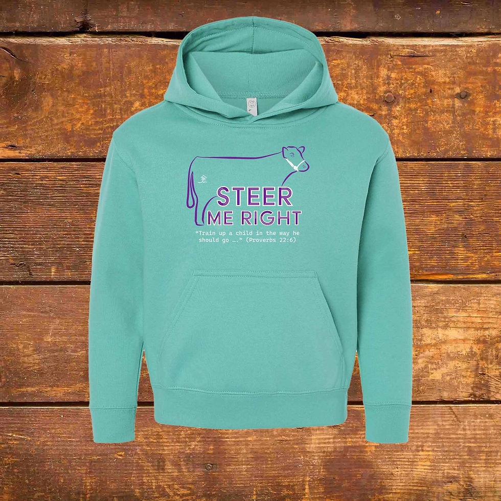 Thumbnail: Youth Hoodie | Livestock Show Steer | Purple Graphic | Saltwater | Unique Original Design by Boot House Mercantile