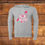 Thumbnail: Hoodie with Livestock Show Lamb | Raspberry Graphic | Athletic Heather | Unique Original Design by Boot House Mercantile