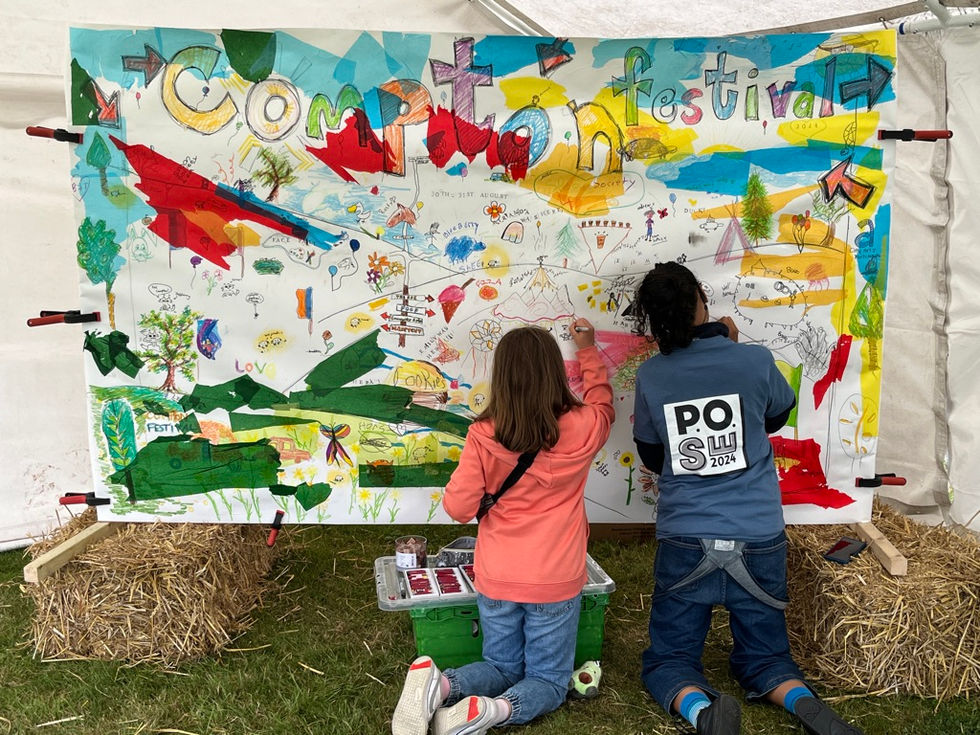 City Arts Portsmouth CIC getting Creative at Compton Music Festival, Making Art Sustainably