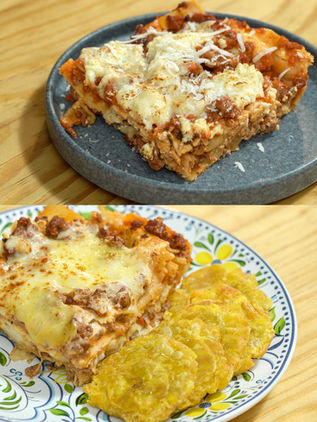 Lasaña Dominicana & Lasaña Faxas