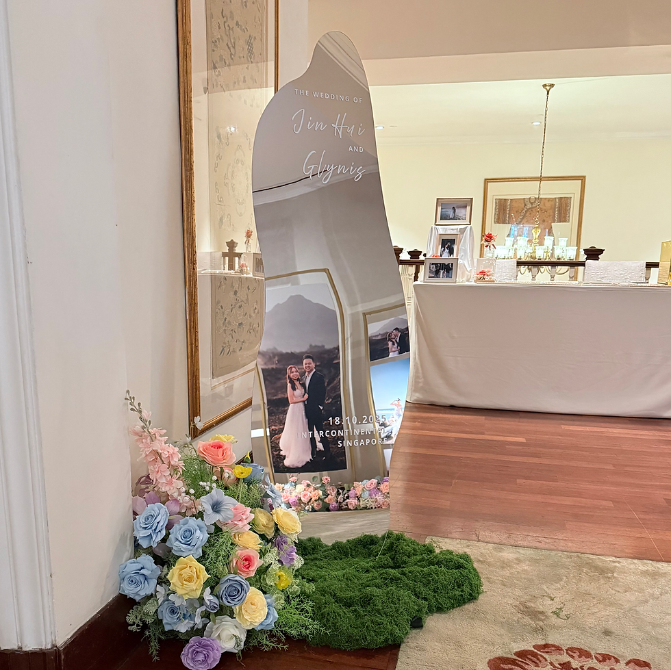 Thumbnail: Full Length Mirror Signage with Floral Hedge (Acrylic)