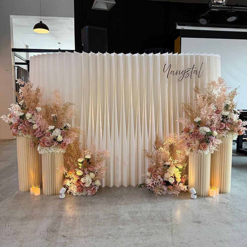 Thumbnail: Pleated Backdrop with Signage