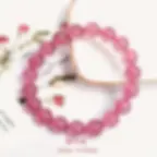 Natural Crystal Strawberry Bracelet Hand String, DIY Crystal Hand String