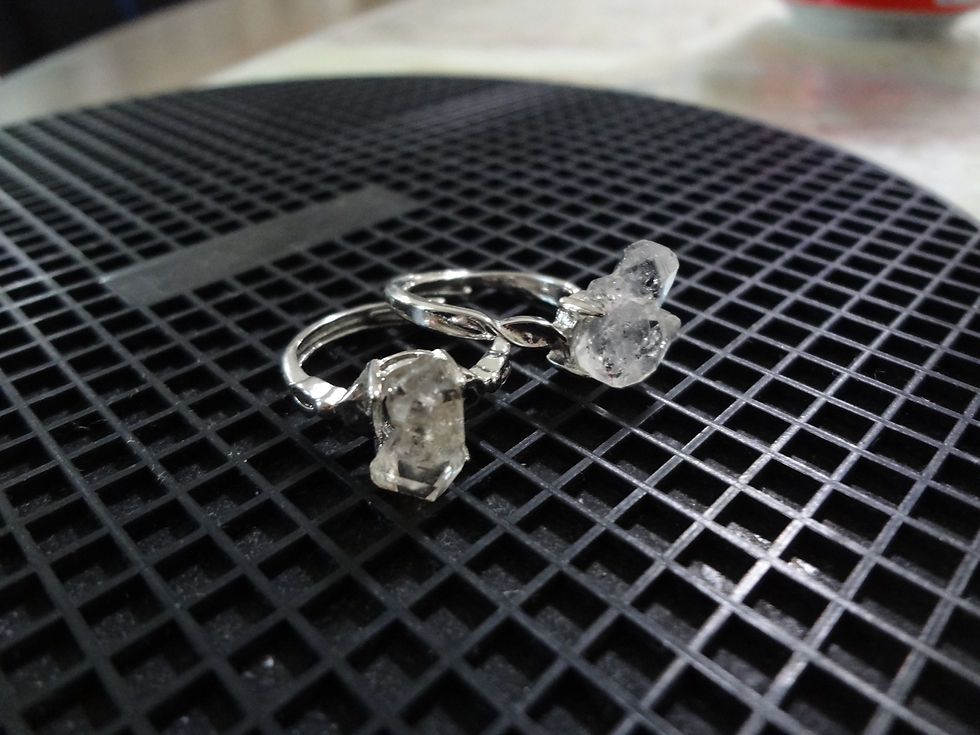 Thumbnail: Raw Clear crystal ring