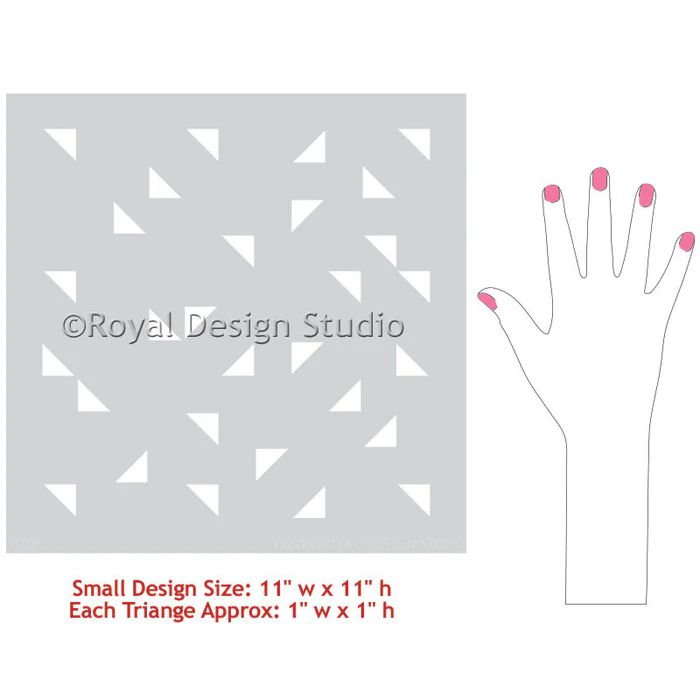 Pochoir Aztec Triangles Raven 11''x11'' de Royal Design Studio ...